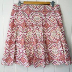 INC Southwest Print A-Line Skirt w/Clear Sequins